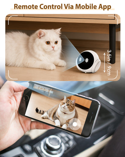 Magic S1 Indoor Security Robot Camera 1080P Movable Pet Camera with App Control, 2-Way Audio, Motion Detection, Night Vision, Auto-Recharge, Smart Home Cam for Pet/Elderly/Baby (White)