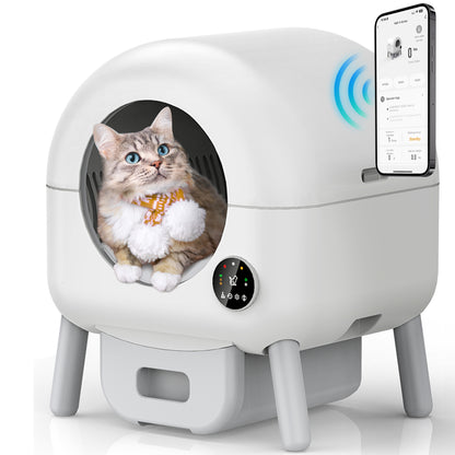 ZeaCotio Front-Open Self Cleaning Litter Box
