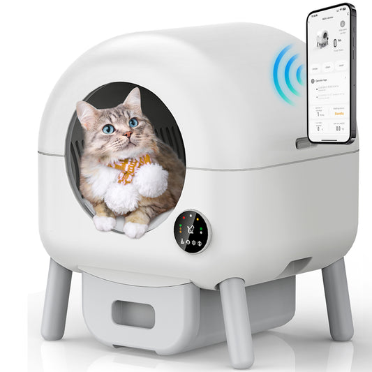 ZeaCotio Front-Open Self Cleaning Litter Box