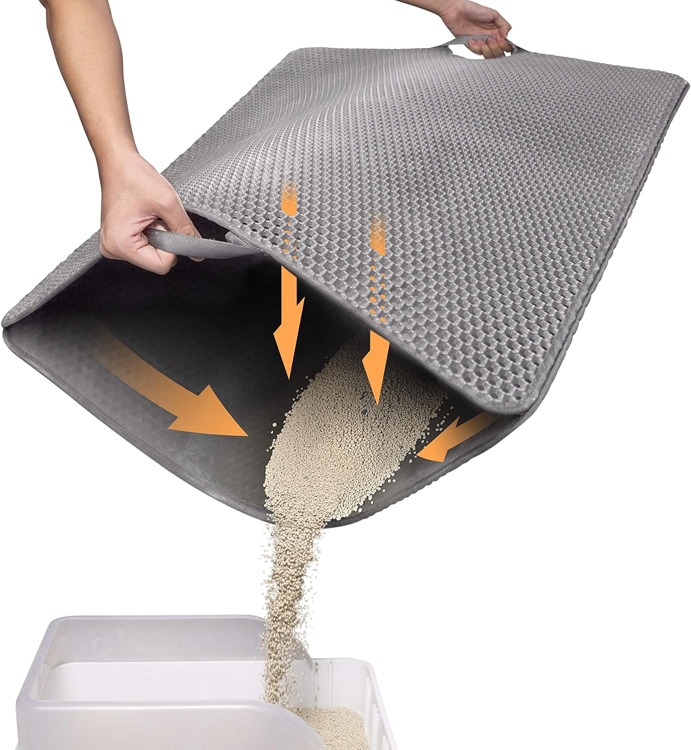 Conlun Cat Litter Mat Cat Litter Trapping Mat, Honeycomb Double Layer Design