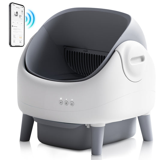 ZeaCotio Open-Top Self Cleaning Litter Box